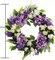 Summer Floral Wreaths for Front Door Green Plant Purple Hydrangea Weaths 18 inch on Grapevine Base, Perfect for Summer Wreaths Outdoor,Indoor and Farmhouse Decoration